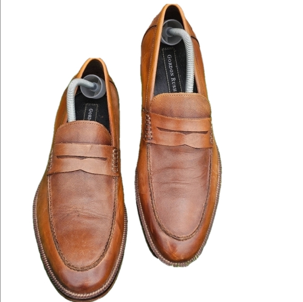 Gordon Rush Cognac Brown Leather Loafers,  Men's size 10 ✨️NWOT ✨️